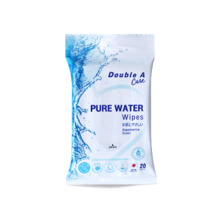 Double A Care Pure Water Wipes ทิชชู่เปียก ผ้าเช็ดทำความสะอาดผิวสูตรอ่อนโยน บรรจุ 20 แผ่น/แพ็ก