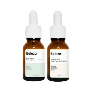 [3ชิ้นลด10%]Beleza Skin Whitening&Acne Serum เซตคู่เซรั่มหน้าขาวใส ลดสิวฝ้ากระ ผิวแพ้ สิวผดผื่น สิวอักเสบ 15 ml