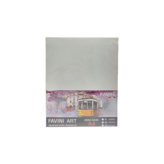 FAVINI ART - ฟาวินี่ อาร์ต กระดาษวาดเขียนร้อยปอนด์ชนิดหยาบ ขนาด A4 ความหนา 200 แกรม บรรจุ 10 แผ่น