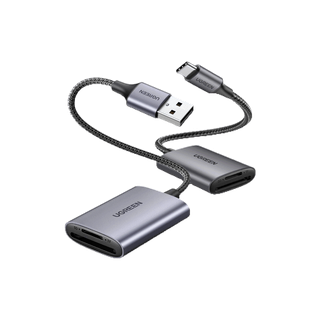 UGREEN รุ่น CM401 หางหนู Type C ตัวแปลง SD/TF Card Reader 2in1 USB3.0 Adapter