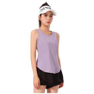 เสื้อกร้ามออกกำลังกายใส่วิ่ง เสื้อยืดลำลอง เว้าหลังมีตะข่ายระบายอากาศ ผ้านิ่มใส่สบายดูดซับเหงื่อได้ดี