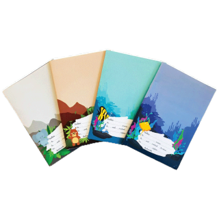 สมุด ชื่อชั้นวิชา ขนาดตัด9 สมุดโรงเรียน 40 แผ่น, 80 แผ่น ยี่ห้อแสงรุ้ง 1 เล่ม