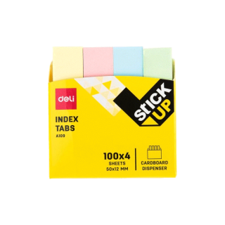 Deli (เดลี่) Post-it กระดาษโน๊ต โพสต์อิทโน๊ต ขนาด 50x12mm. (4สีพาสเทล) No.A10902