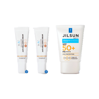 [ส่งฟรี] เซตปิดวงจรฝ้า Melasma ครีมทาฝ้า 2 หลอด 15 mL. + JILSUN Watery ครีมกันแดด สำหรับผิวมัน เป็นสิว 1 หลอด 20 mL.