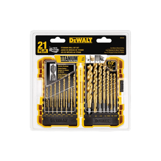 DEWALT ชุดดอกสว่านไทเทเนียม 21 ชิ้น/ชุด รุ่น DW1361 ชุดสว่าน ดอกสว่าน B 885911113618