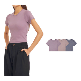 Yuedpao รุ่นโคตรนุ่ม เสื้อครอป Crop Top นุ่มตั้งแต่กำเนิด ยืดแต่ไม่ย้วย ยับยาก ไม่ต้องรีด เสื้อยืด Set Cool Dream