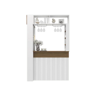 SB Design Square เคาน์เตอร์บาร์ ขนาด 140 ซม. รุ่น SATOMI สีขาว (ชั้นวางอยู่ด้านซ้าย) (140x70x220 ซม.) แบรนด์ KUCHE