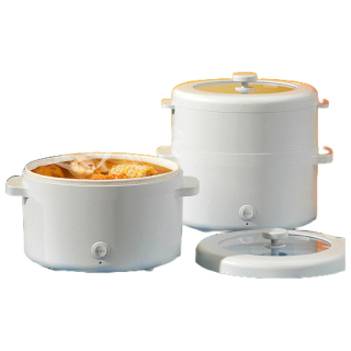 [โค้ด U3QFGE ลด 15% สูงสุด 30.-] หม้อไฟฟ้า 2 ลิตร ทอด ตุ๋น ต้ม นึ่่งอเนกประสงค์ หม้อเคลือบไม่มีโลโก้ มัลติฟังก์ชัน