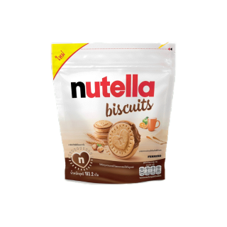 Nutella Biscuits นูเทลล่า บิสกิตสอดไส้ครีมโกโก้ผสมเฮเซลนัท บิสกิตสอดไส้นูเทลล่า ขนาด 192.3 กรัม Nute