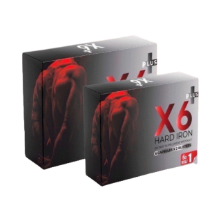 ผลิตภัณฑ์เสริมอาหาร X6พลัส X6 Plus Hard Iron เอ็กซ์ 6 พลัส ฮาร์ด ไอรอน (6 แคปซูล/กล่อง) ของแท้ ส่งด่วน ไม่ระบุชื่อสินค้า