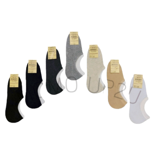 OW Socks ถุงเท้าข้อเว้ามูจิ Muji สีพื้น 607 แพ็ค 12 คู่ 1 สี