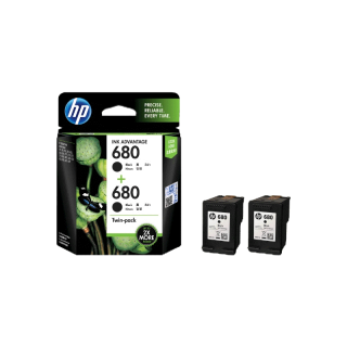 โปรโมชั่น : HP 680 Black Ink Cartridge 2-Pack DeskJet 2675  2676  2677  3786  5076  5275  5276