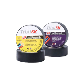 Thai KK® เทปพันสายไฟ รุ่นมีมอก. สีดำ PVC Electrical Tape (TIS) 19 มม. x 10 เมตร (แพ็ค 1 ม้วน)