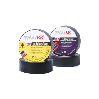 โปรโมชั่น : Thai KK® เทปพันสายไฟ รุ่นมีมอก. สีดำ PVC Electrical Tape TIS 19 มม. x 10 เมตร แพ็ค 1 ม้วน