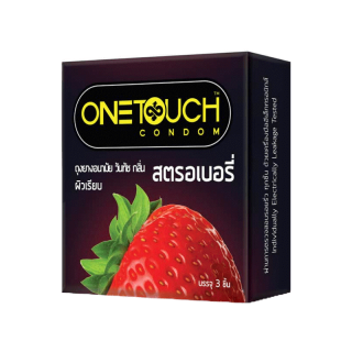 โปรโมชั่น : One Touch Strawberry ถุงยางอนามัย วันทัชสตอรเบอรี่ ถงุยางขนาด 52 มม.