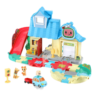 VTech CoComelon JJ House Track Set CoComelon Vehicle Playset Official Character Voice ของเล่นชุดยานพาหนะ เด็กๆ ของขวัญวั