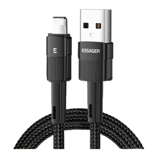 Essager Star สายชาร์จ 2.4A USB to LN สายไนลอนถัก ทนทาน สําหรับ โทรศัพท์มือถือ แท็บเล็ต