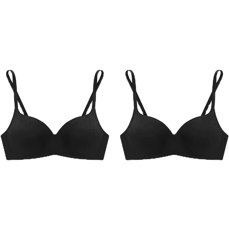SABINA BRALESS เสื้อชั้นใน Invisible Wire (Set 2 ชิ้น) (ไร้โครง) รุ่น Pretty Perfect รหัส SBXU8301BK สีดำ