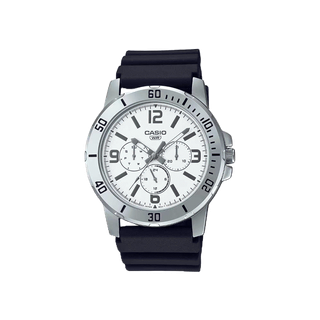 CASIO นาฬิกาข้อมือ CASIO รุ่น MTP-VD300-7BUDF วัสดุเรซิ่น สีขาว