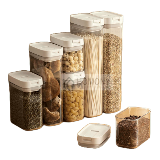 [New] HOMONY กล่องเก็บอาหารแห้ง (FCT L) กล่องเก็บอาหารแห้งพร้อมฝาปิดผนึก กล่องถนอมอาหาร กระปุกถนอมอาหาร กล่องสูญญากาศ