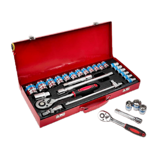 ชุดเครื่องมือ ประแจ ชุดบล็อก 12 ชิ้น 24 ชิ้น ขนาด 1/2 (4หุน) CR-V แท้ เกรดCRV SOCKET SET 12 PCS / SET 24 PCS บล็อกแขวน