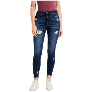 American Eagle Ne(X)t Level Super High-Waisted Jegging Crop กางเกง ยีนส์ ผู้หญิง เจ็กกิ้ง เอวสูง ครอป (WJS 043-2448-832)