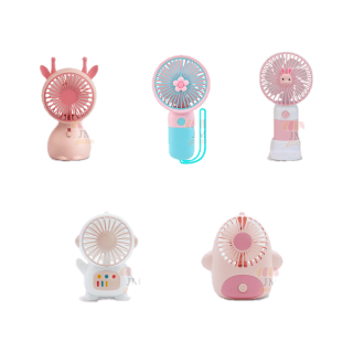 Mini Portable Fan USB พัดลมมินิ ขนาดกระทัดรัด พกพาสะดวก สีพาสเทล ดีไซน์น่ารัก พัดลมมือถือไร้สาย ชาร์จแบตเตอรี่ DianDi