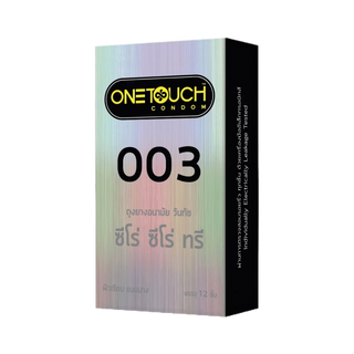 [กล่องใหญ่ 12 ชิ้น รุ่น 003] Onetouch วันทัช ถุงยางอนามัย ขนาด 52 mm [1 กล่อง] วันทัช 52 แบบบาง ผิวเรียบ Onetouch Condom