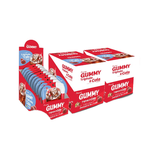 กัมมี่กลิ่นรสตรีผลาและโคล่า 3 กล่อง Gummy Triphala & Cola Flavours (3 boxes) (3 แถม 1) (EXP 05/2024)