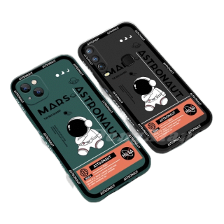 เคสโทรศัพท์มือถือ TPU แบบนิ่ม ลายนักบินอวกาศ Mars มีสายคล้อง สําหรับ OPPO A16 A54 A15 A94 A53 A52 A92 A5S A12 A7 A1K A3S F9 A37 A95 A76 A96 Reno 6