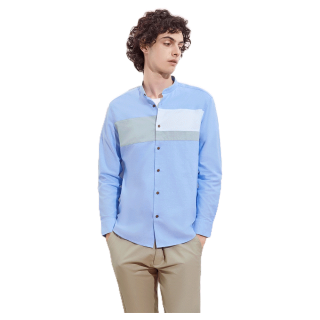 G2000 เสื้อเชิ้ตผู้ชาย ทรงสมาร์ทฟิต (SMART FIT) รุ่น 2612006265 BLUE เสื้อเชิ้ต เสื้อผ้า เสื้อผ้าผู้ชาย