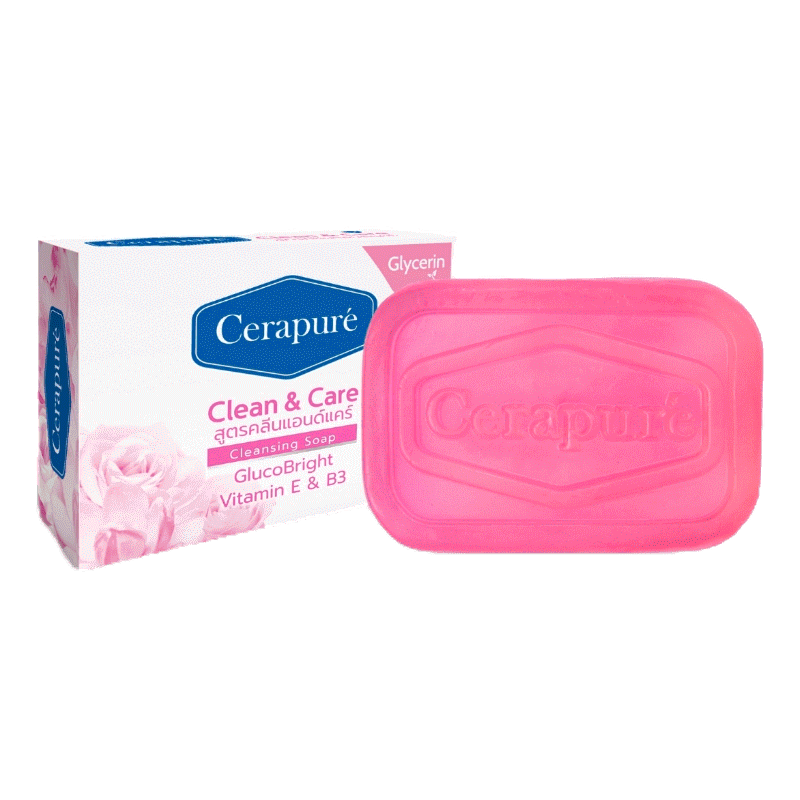 *FS* สบู่ดับกลิ่นกาย Cerapure ชมพู