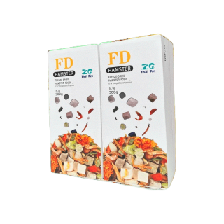 [สูตรเก่า] FD อาหารหนูแฮมเตอร์ ผสมเนื้ออบแห้งสูตรZC PET ขนาด 500 g.