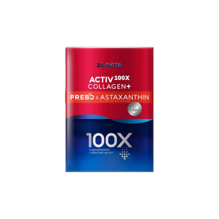 คอลลาเจน 100X พรีไบโอติกส์&แอสตาแซนธิน (62ซองx1กล่อง) ผิวกระชับ ลดริ้วรอย ผิวขาว กลูต้า่ ผิวกระจ่างใส วิตามิน อาหารเสริม