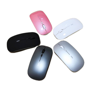 เมาส์ไร้เสียง ชาร์จได้ ไร้สาย มีแบตในตัว ไม่ใช้ถ่าน เม้าส์ Wireless Silent Mouse 2.4G เมาส์ bluetooth