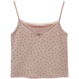 โปรโมชั่น : พร้อมส่งHalter Vest วัยรุ่น ญี่ปุ่น เกาหลี ข้างใน Hitching ลูกไม้ Broken ดอกไม้ เล็ก Halter ด้านบน เซ็กซี่ Y2K SB8067
