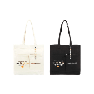 โปรโมชั่น : Louis Montini Nekomeow กระเป๋า Tote ถุงผ้าช้อปปิ้ง ผ้าแคนวาส WHB15