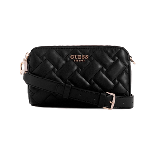 GUESS กระเป๋าสะพายผู้หญิง รุ่น QG900473 ALANNA MINI STATUS CROSSBODY สีดำ