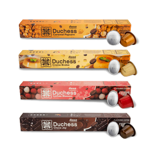 Duchess Coffee Capsule Sip&Savour 1 กล่อง 10 แคปซูล มี 4 รสชาติ สามารถเลือกรสชาติกาแฟได้-ใช้ได้กับเครื่องระบบ Nespresso* เท่านั้น