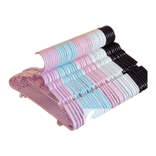 *โค้ดส่งฟรี* ไม้แขวนเสื้อเด็ก สีพาสเทล 5in1 สีฟ้า (แพค 60 ชิ้น) ไม้แขวนพลาสติก ไม้แขวน pastel สีพลาสเทล โรงงาน clearance