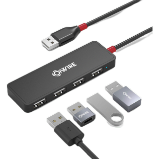 โปรโมชั่น : OWIRE USB 3.0 2.0 4 พอร์ต Multi USB Splitter Expander Portable OTG Adapter For Laptop PC ความเร็วสูง 5 Gbps สำหรับแล็ปท็