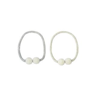สายรัดม่านแม่เหล็ก ตกแต่งด้วยมุก สายผ้าถัก ทันสมัย by fabebbrands