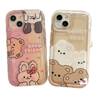 เคสโทรศัพท์มือถือแบบนิ่ม ลายการ์ตูนหมี กระต่ายน่ารัก สําหรับ Oppo A57 A17 A15 A95 A12 A7 A17K A16 A54 A5 A9 A96 A76 A36 Reno 5 4F A77s A5s A3s A74 A16s A1K A16K A92 A77 A55 A53 A31 A16E A52