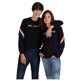 Mc JEANS เสื้อสเวตเตอร์ เสื้อกันหนาว เสื้อ แขนยาว mc สีดำ สวมใส่สบาย ใส่ได้ทั้งผู้ชายและผู้หญิง MTSP412