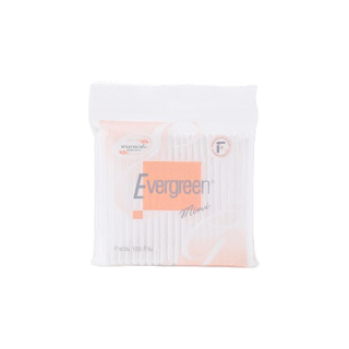 เอเวอร์กรีน สำลีก้านมินิ 100 ก้านถุง / Evergreen Cotton Bud Mini 100 pcs