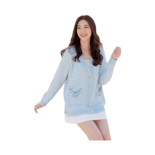Puri&me Signature Tweed Cardigan เสื้อคลุม คาร์ดิแกนทอลายทวีดรุ่นพรีเมี่ยม