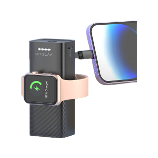 Kuulaa พาวเวอร์แบงค์ 5000 mah พร้อมสายเคเบิลแม่เหล็กไร้สาย PD ชาร์จเร็ว สําหรับ apple watch 8 7 6 Series Ultra iphone13 14 Android
