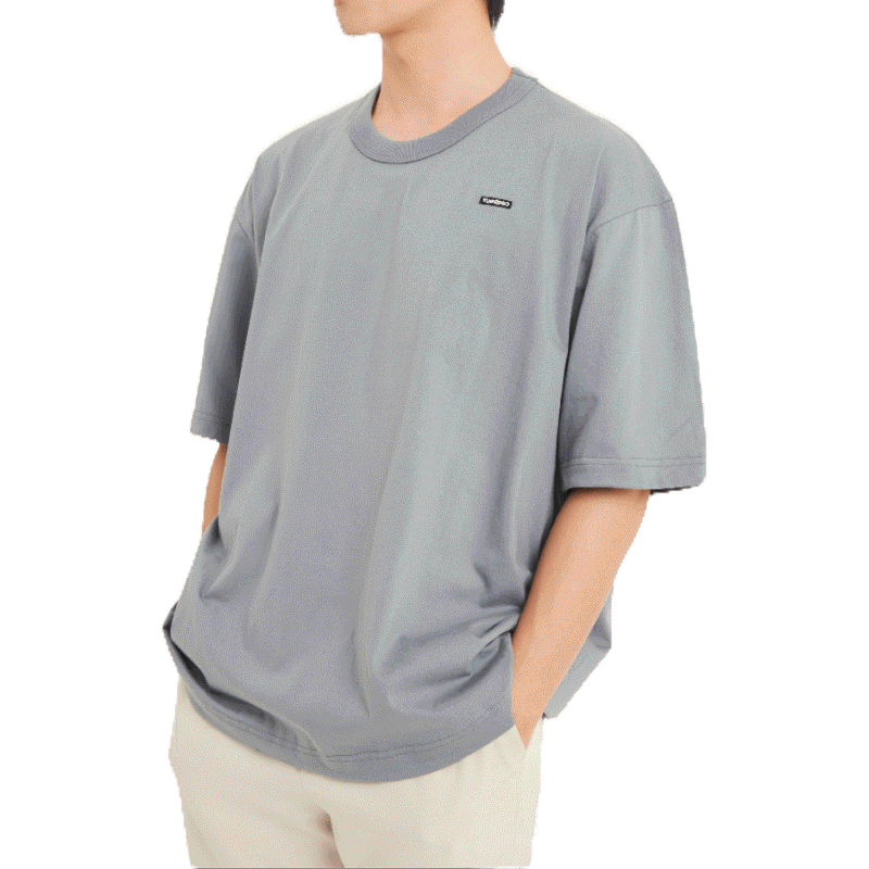 โปรโมชั่น : 2แถม1Yuedpao No.1 เสื้อยืดSignature Oversize Summer ผ้าหนาทรงสวย ยับยากรีดง่าย รับประกันไม่ย้วย 2 ปี สี Air force
