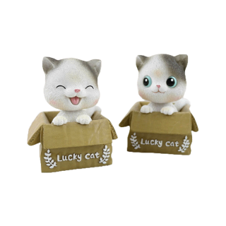 โปรโมชั่น : แมวนําโชคน่ารัก Meow Xiaole เขย่าหัว เค้กตกแต่งรถ แมวนําโชค แมวนําโชค ตกแต่งเค้ก