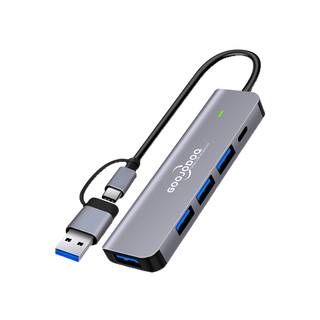 GOOJODOQ 2-in-1 5 Port USB 3.1 Type-C High Speed USB C HUB with 3.0 2.0 5Gbps TF SD Reader Card Slot PD for MacBook Pro Air USB C Splitter